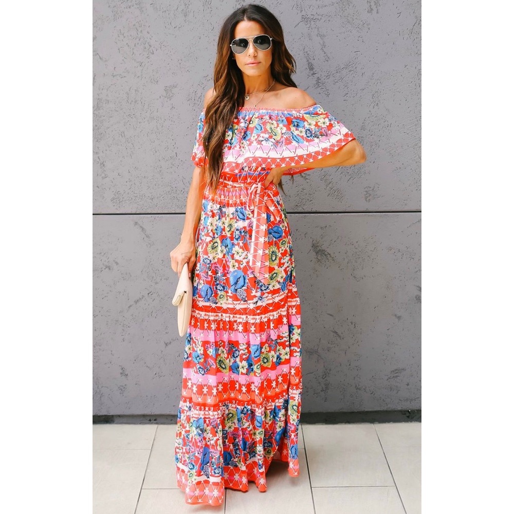 Vici Flora Farms Off the Shoulder Dress